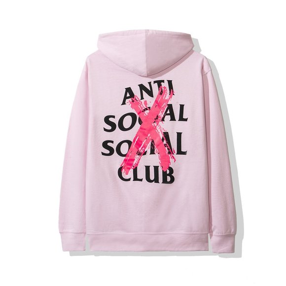 Anti Social Social Club Cancelled Pink Hoodie DS ASSC